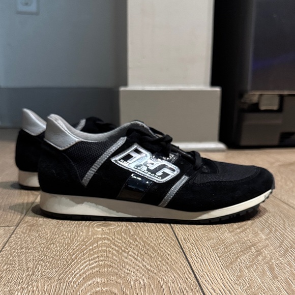 Dolce & Gabbana Vintage Black and Silver Women's Sneakers - Picture 2 of 5